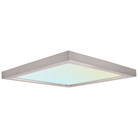 Luxrite 9 Inch Square LED Flush Mount Light 3 CCT Selectable 3000K-5000K 18W 1200LM Dimmable Brushed Nickel LR23595 LR23691-1PK